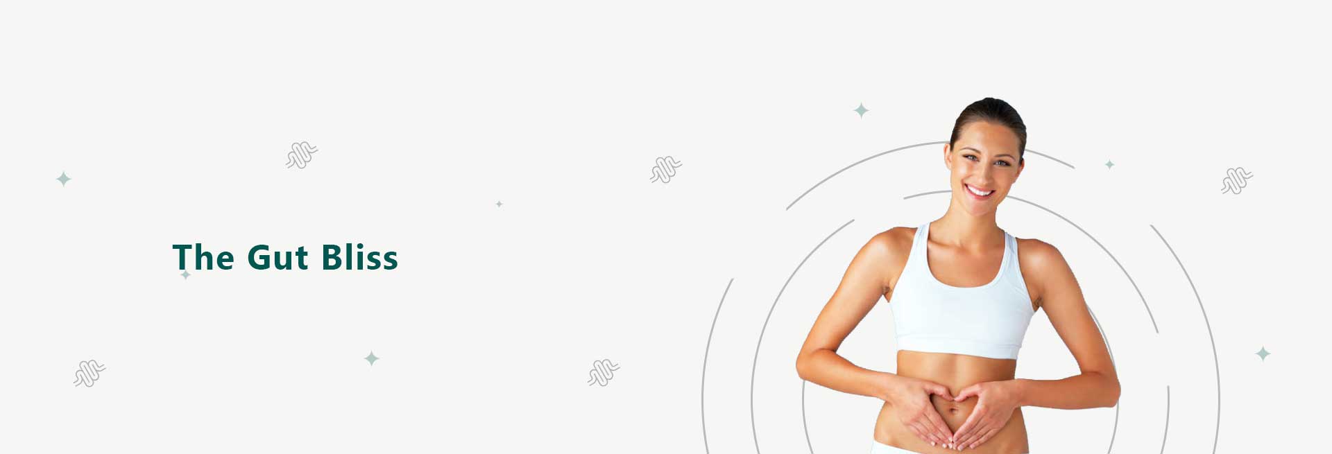 Woman Hands on Tummy Showing Healthy Gut